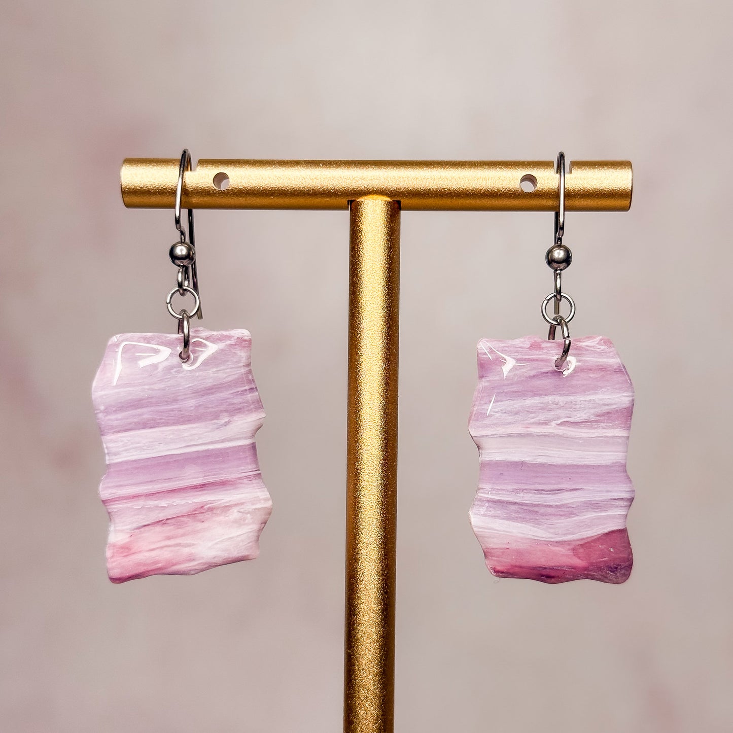 Lavender Agate Earrings 1
