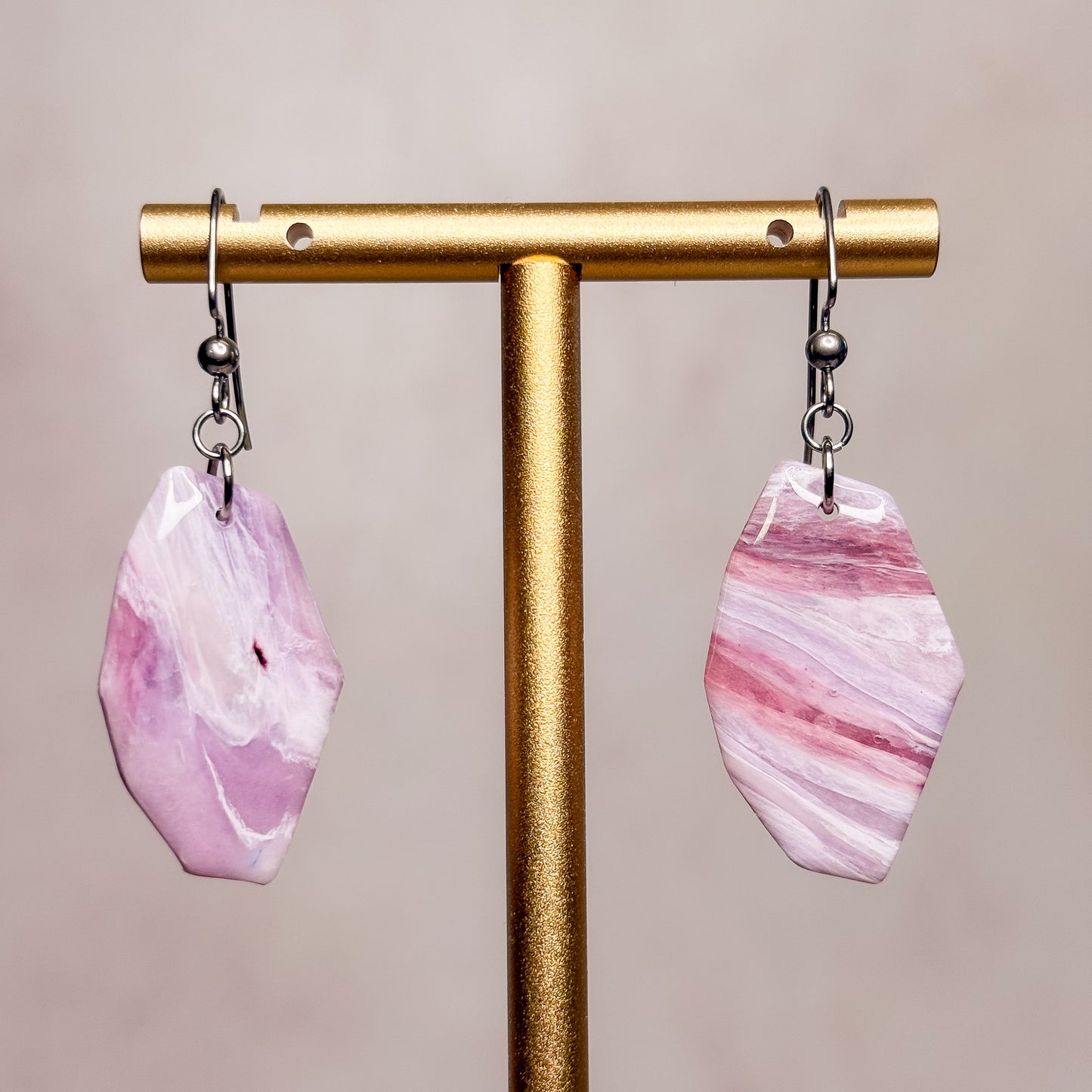 Lavender Agate Earrings 10