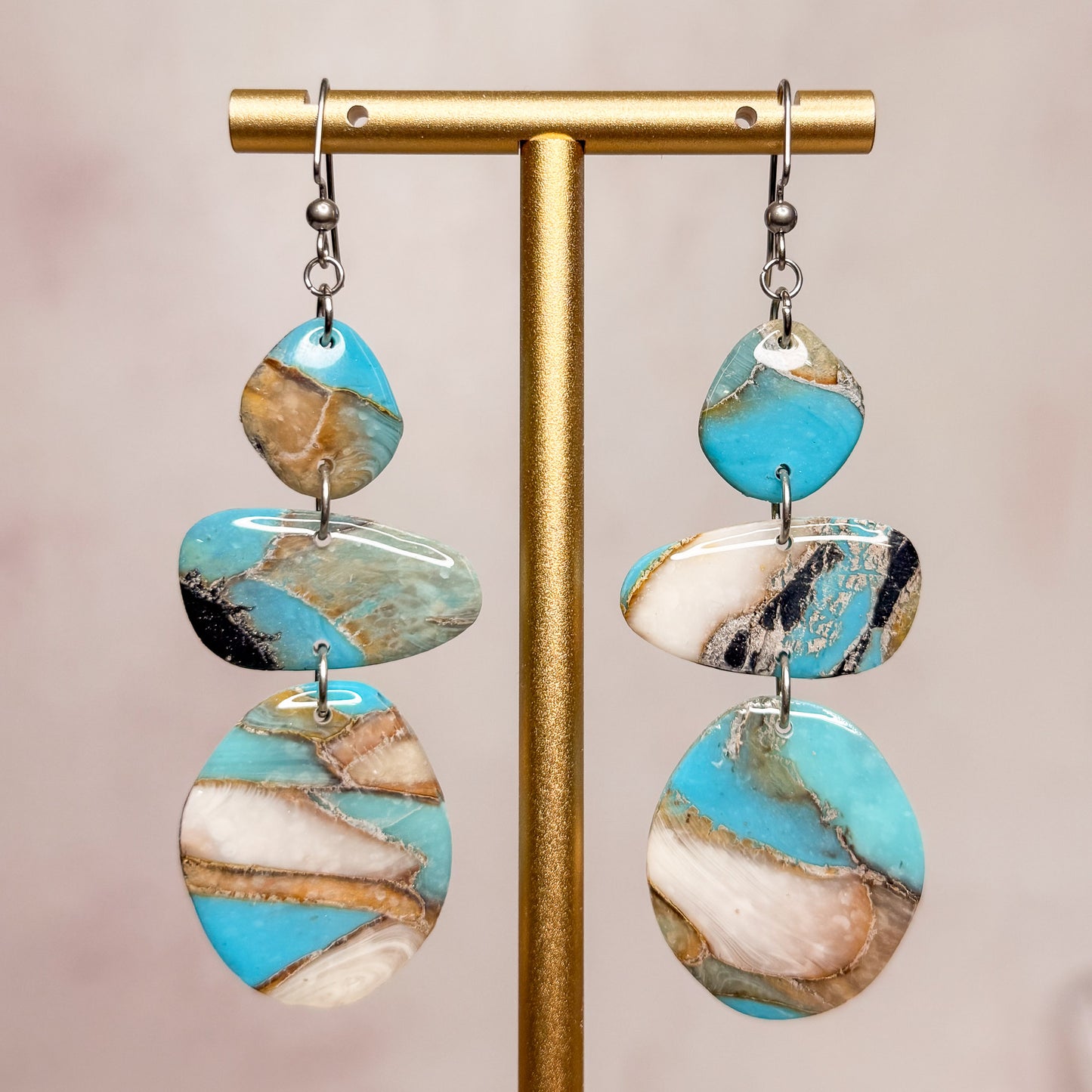 Turquoise Strata Earrings 1