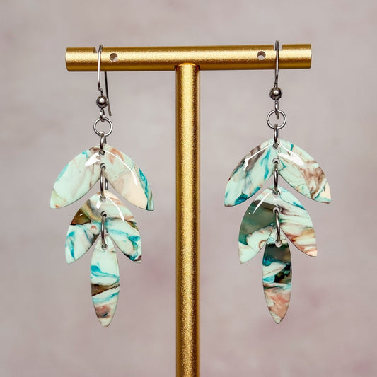 Mint Stone - Clay Stud Earrings 15 - Gather Your Bones