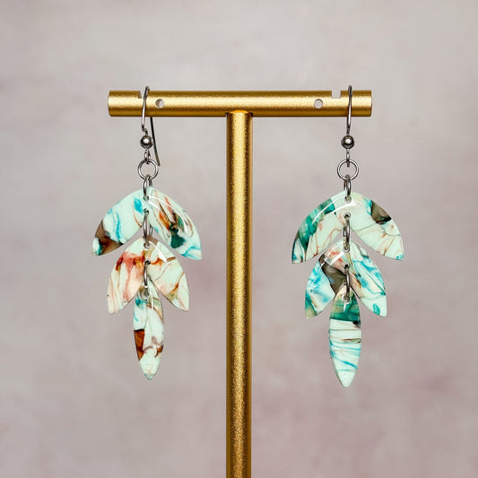 Mint Stone - Clay Stud Earrings 16 - Gather Your Bones