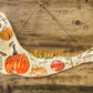 Orange Scripty Autumn Pumpkin Cow Jaw Wall Hanger - Gather Your Bones