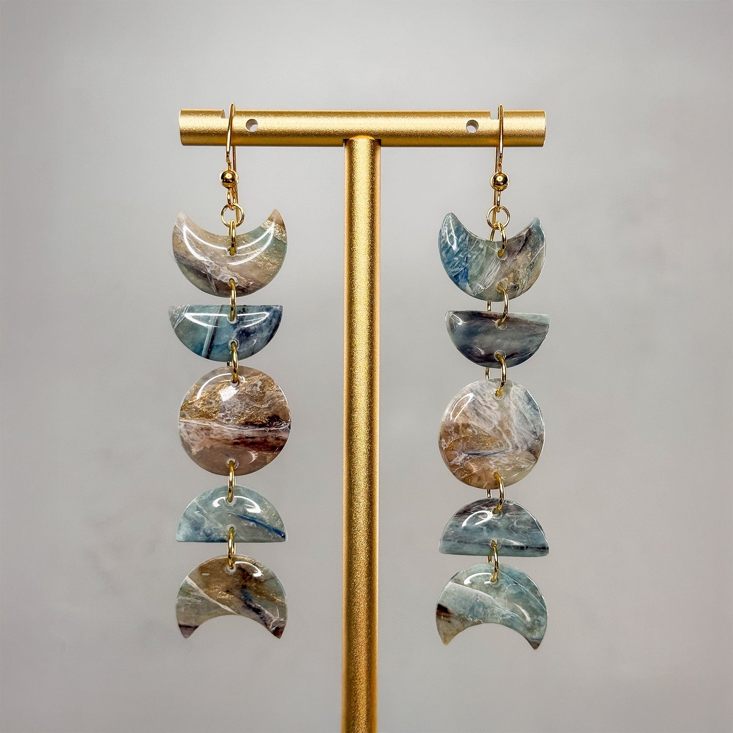 Riverstone Dangle Earrings 4 - Gather Your Bones