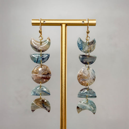 Riverstone Dangle Earrings 4 - Gather Your Bones