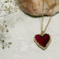 Rose Petal Heart Necklace - Gather Your Bones