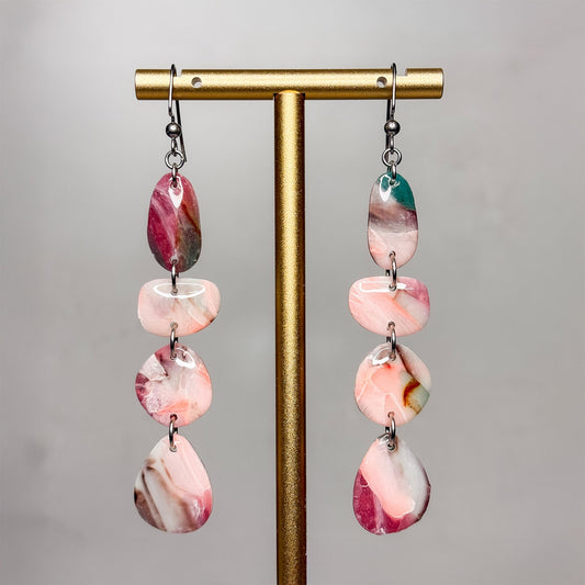 Sherbet Swirl Earrings 1 - Gather Your Bones