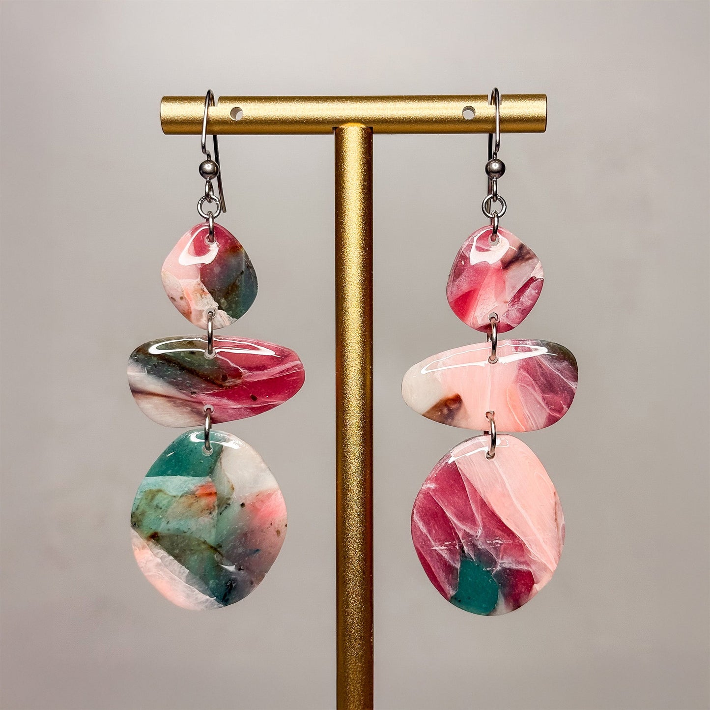 Sherbet Swirl Earrings 2 - Gather Your Bones