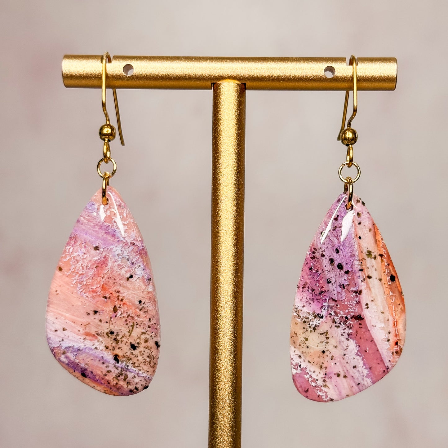 Speckled Sugilite Earrings 1