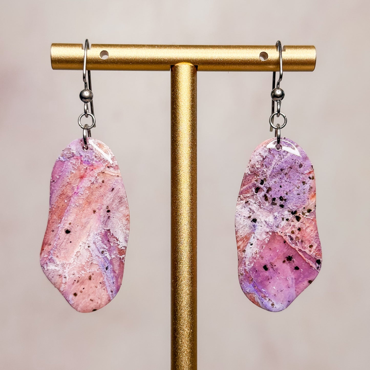 Speckled Sugilite Earrings 5