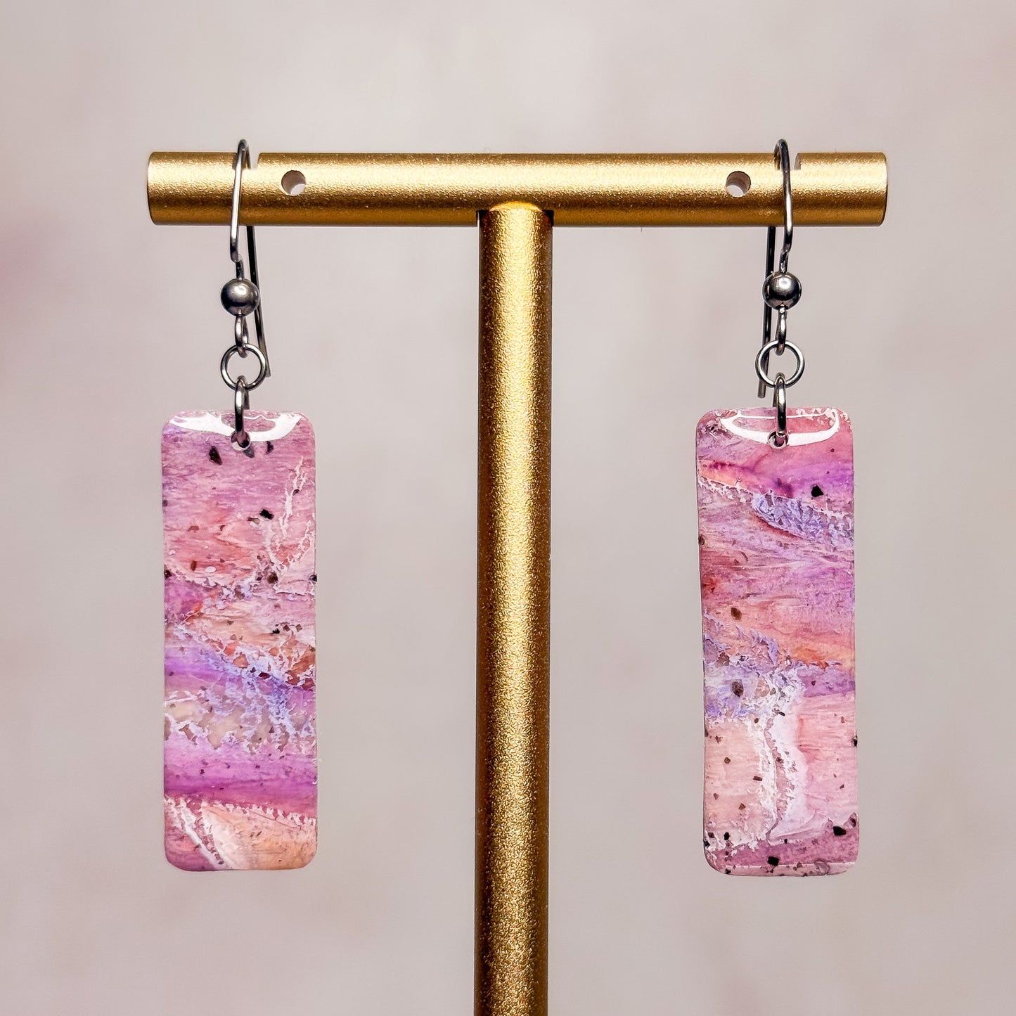 Speckled Sugilite Earrings 6