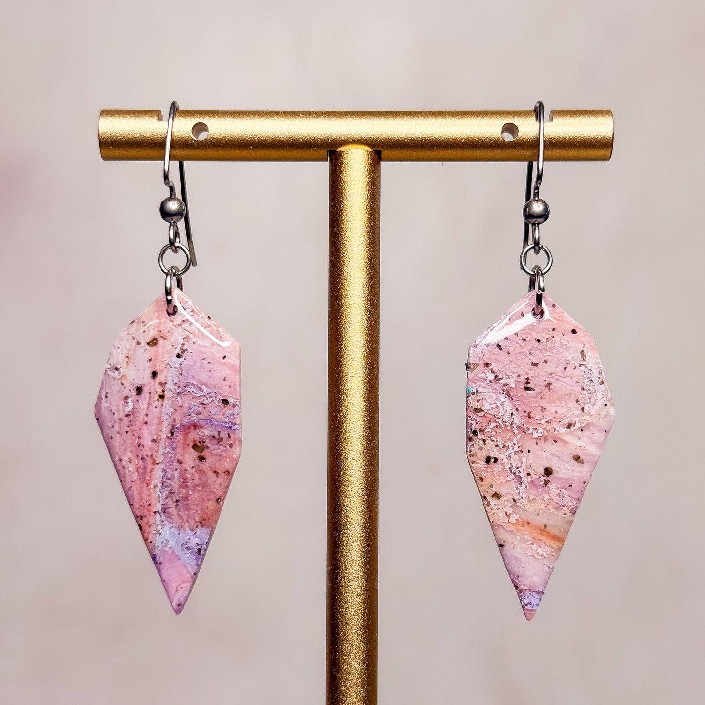 Speckled Sugilite Earrings 7