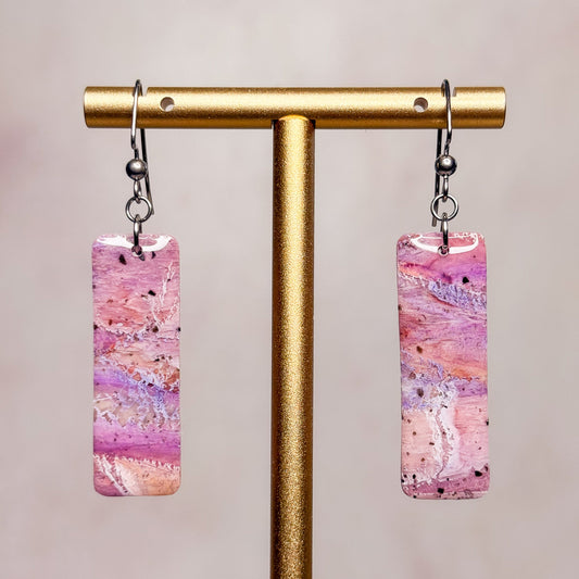 Speckled Sugilite Earrings 6 - Gather Your Bones
