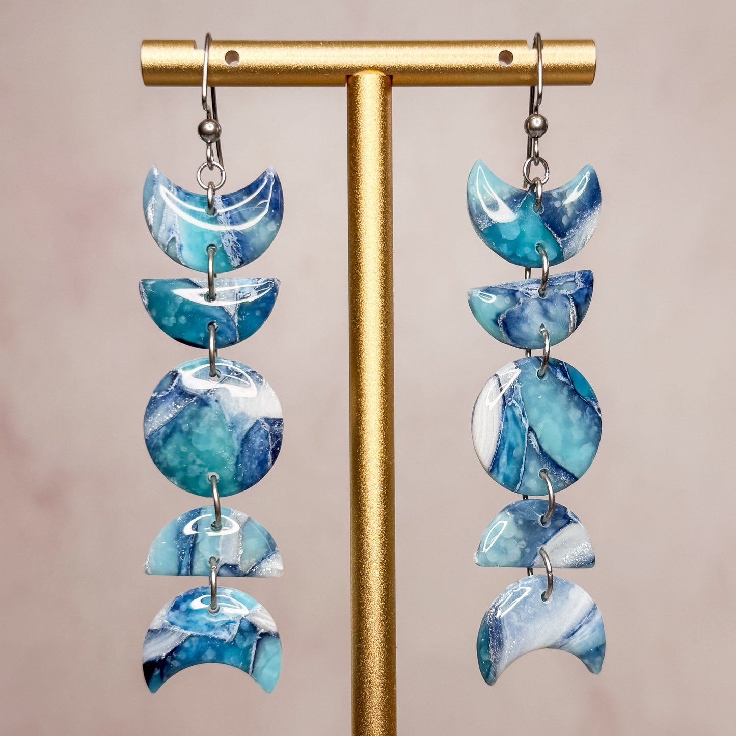 Tidal Moon Earrings 1 - Gather Your Bones