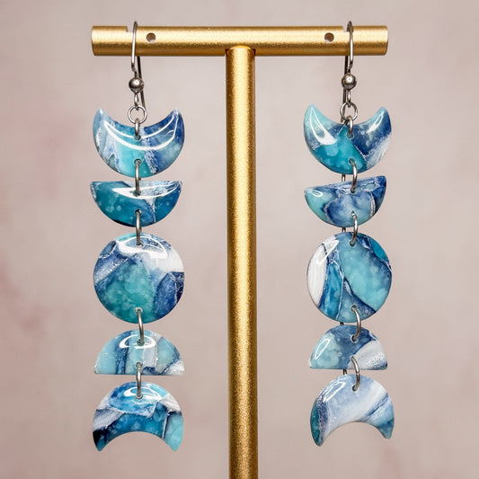 Tidal Moon Earrings 1 - Gather Your Bones