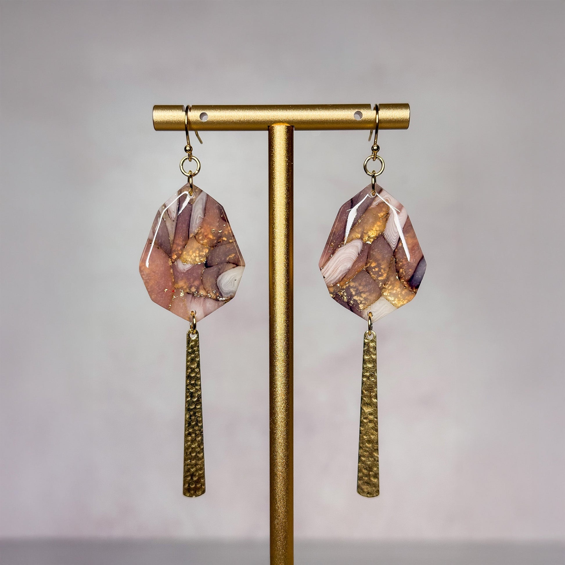 Velvet Sunset Clay Dangle Earrings - Gather Your Bones