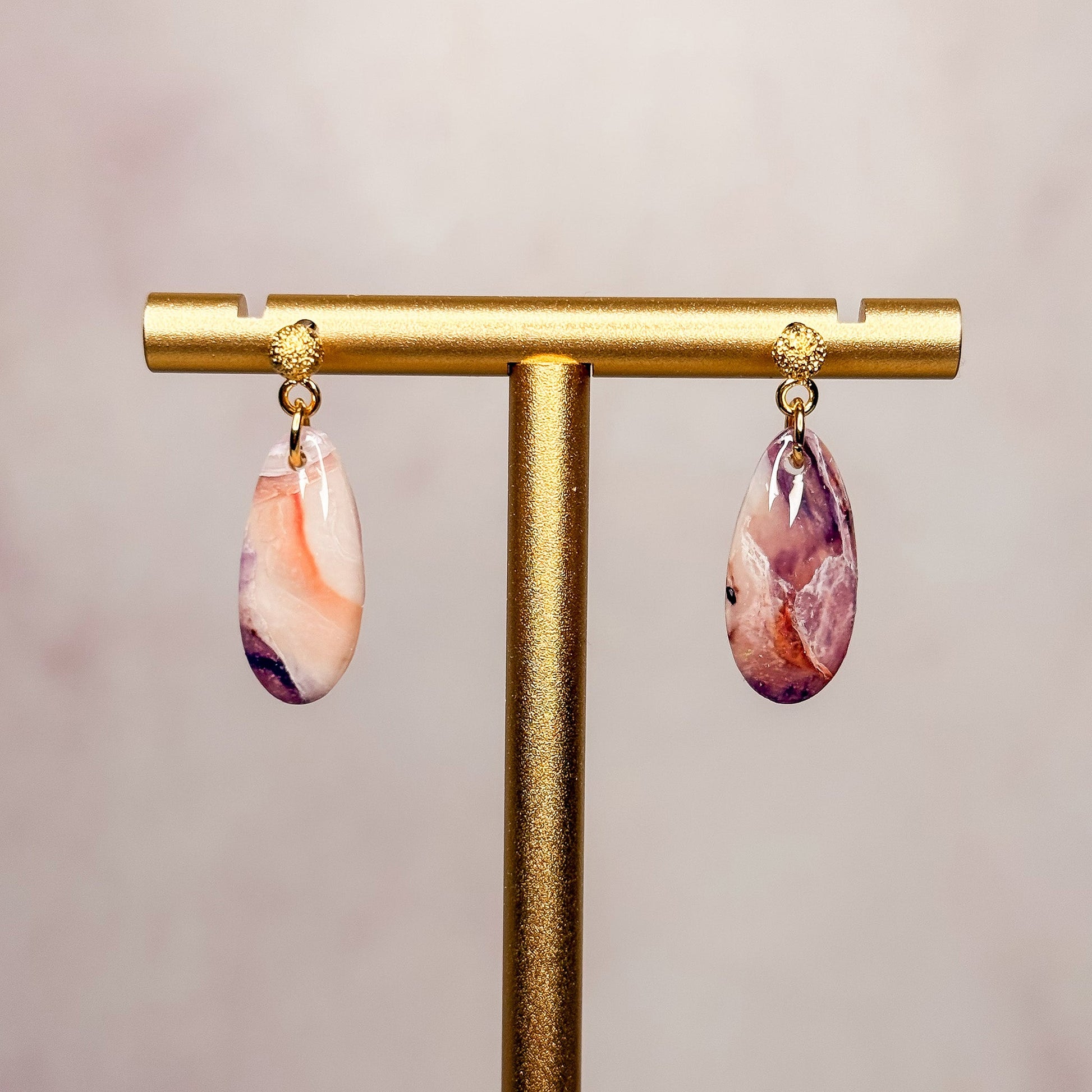 Violinite Dangle Earrings 11 - Gather Your Bones