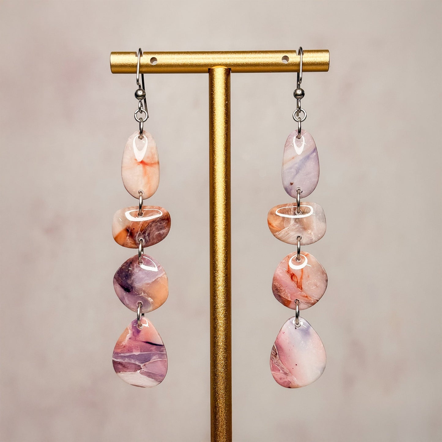 Violinite Dangle Earrings 12 - Gather Your Bones