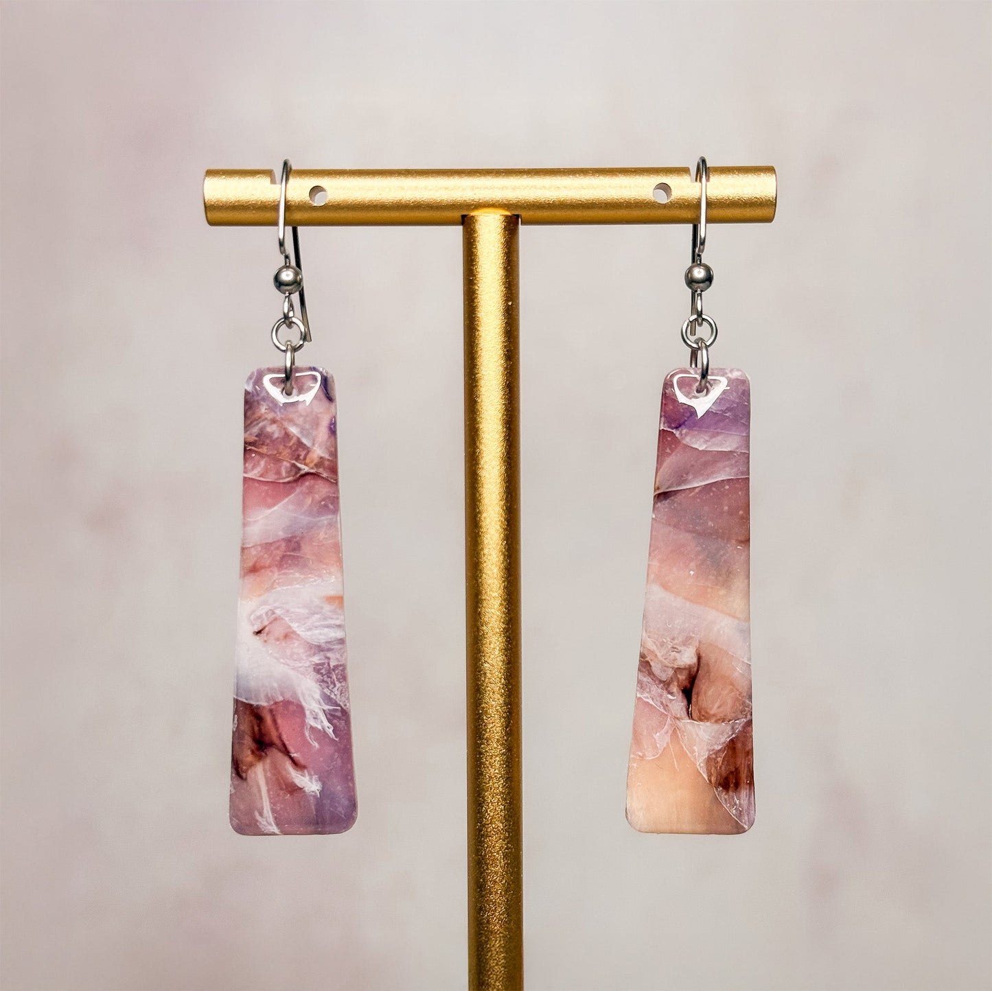 Violinite Dangle Earrings 14 - Gather Your Bones