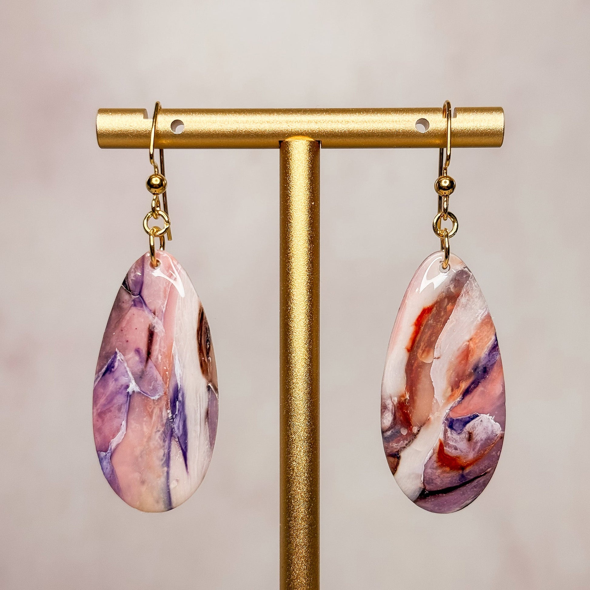 Violinite Dangle Earrings 7 - Gather Your Bones
